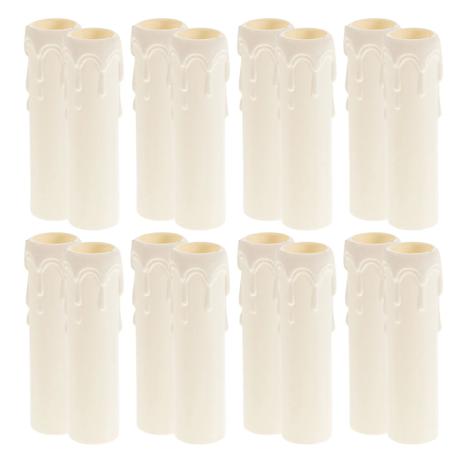 20Pcs Chandelier Socket Covers Plastic Casings for E14 Base Retro Decorative Light Fixtures Lightweight Waterproof