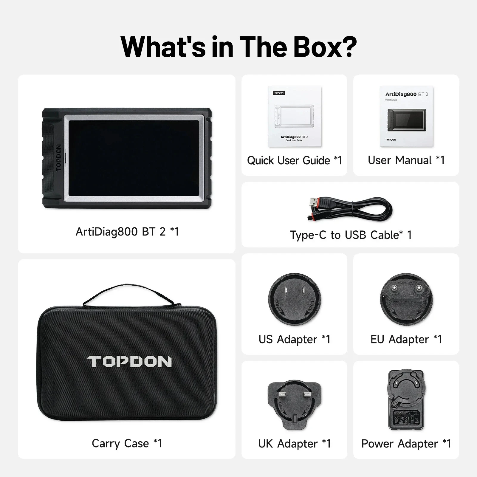 2026 TOPDON ArtiDiag800 BT 2 Bluetooth All System Car OBD2 Scanner Diagnostic Tool Key Programmer IMMO Code Reader