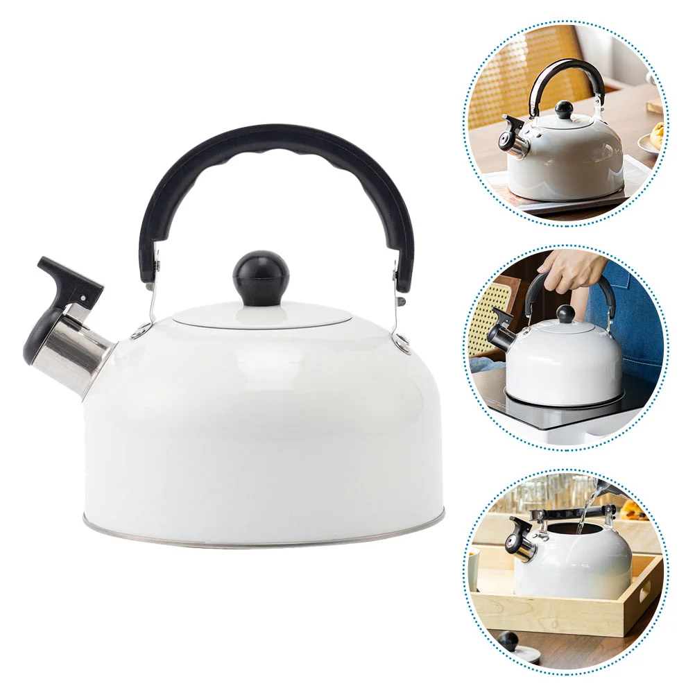 

3L Whistling Tea Pot Large Capacity Stainless Steel Kettle Induction Cooker Ergonomic Handle Safe Pouring Perfect for Tea Coffee