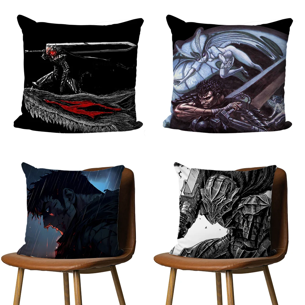 

Cartoon B-Berserk Pillow Case DIY Pillowcase Home Office Decorative Pillowcase Bedroom Sofa Car Cushion Cover 45x45 cm