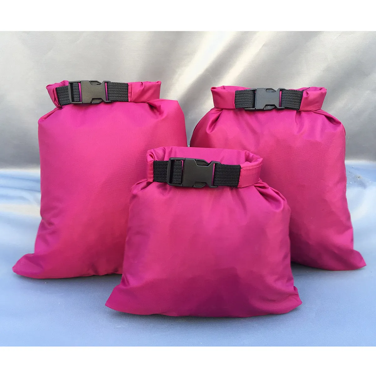 

3Pcs Waterproof Dry Bag Set Roll Top Sealed Compression Nylon Fabric Camping Kayaking Rafting Boating Fishing Outdoor Pouch
