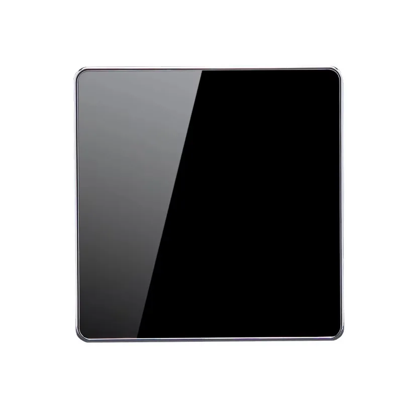 Home Hotel White / Black Color Blank Decorative Cassette Cover Plate 86mm Square Wall Panel