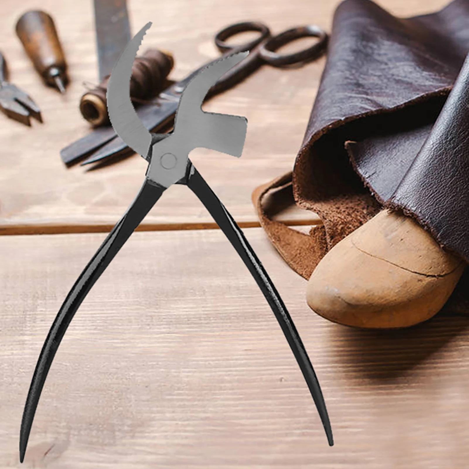 45# Steel Cobbler Plier for Shoemaking Leather Craft DIY Working Tool Beak Shape Hand Operated Cobbler Plier Leather Craft Plier