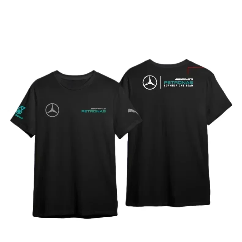 2025 T Shirt Round Neck Cotton Women Tshirt Mercedes F1 Petronas Team Baju Premium T-Shirt Murah Lelaki Men Logo Sulam Top Tees