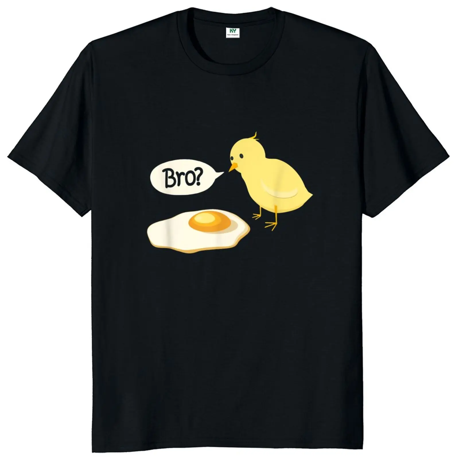 Chicken And Fried Egg Funny T Shirt For Men Women Novelty Tee Shirt 100% Cotton EU Size Easter Gift Sweatshirt T-Shirt