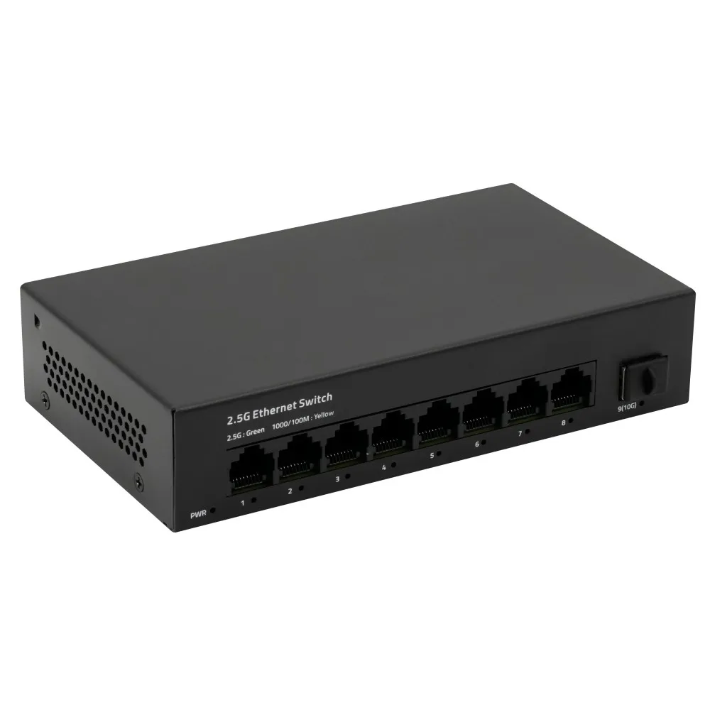 8-Port Multi-Gigabit 2.5G Ethernet Switch Unmanaged Network Switch Ethernet Splitter Plug & Play Desktop For Home Lab