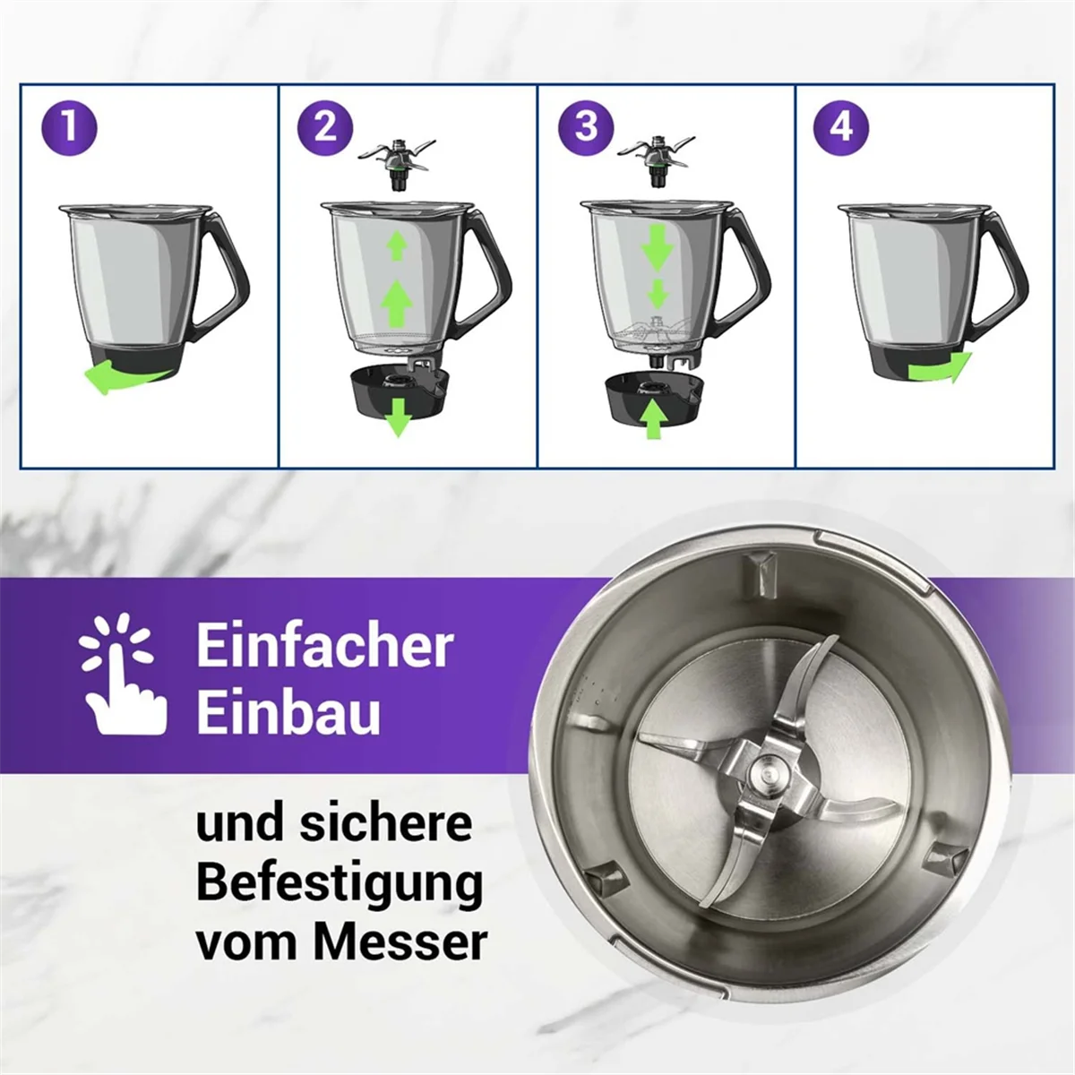 Sostituzione del coltello di miscelazione per la lama di ricambio del coltello termomix TM5 TM6 per il robot da cucina Thermomix Vorwerk TM5