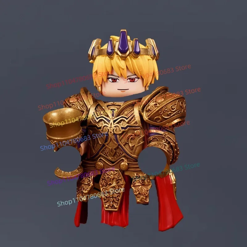 MOC Bausteine Crowned Heiligen Gral König Mini Action Figure Montage Modell Display Stück Anime Cartoon Zubehör Spielzeug Geschenk