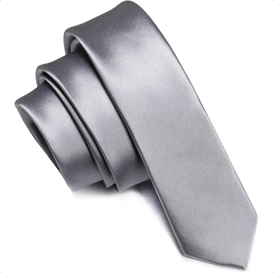 

RBOCOTT Solid Color 5CM Skinny Tie for Men Party and Business
