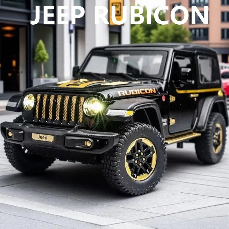 

1:32 Jeeps Wrangler Rubicon Внедорожная модель автомобиля из сплава, игрушечный автомобиль, литье под давлением металла, звуковой и световой автомобиль, игрушки для детей, автомобиль