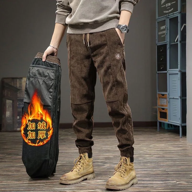 

Mens Clothing Man Pants Winter Pants Autumn Clothing Sweatpants Thermal Trousers Youth Outfit Casual Clothes Y2K Clothes Fashion