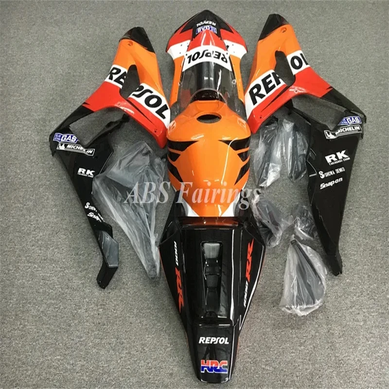 4Gifts Nuovo ABS Intero Moto Kit Carene Bici Misura Per HONDA CBR1000RR 2006 2007 06 07 Carrozzeria Set Rosso Arancione Cool Repsol