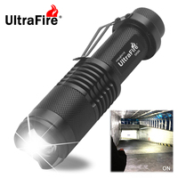 UltraFire SK98 Mini LED Flashlight 18650 Rechargeable Zoomable Work Light 600LM 3 Modes Portable Torch Edc Pocket Outdoor Lamp