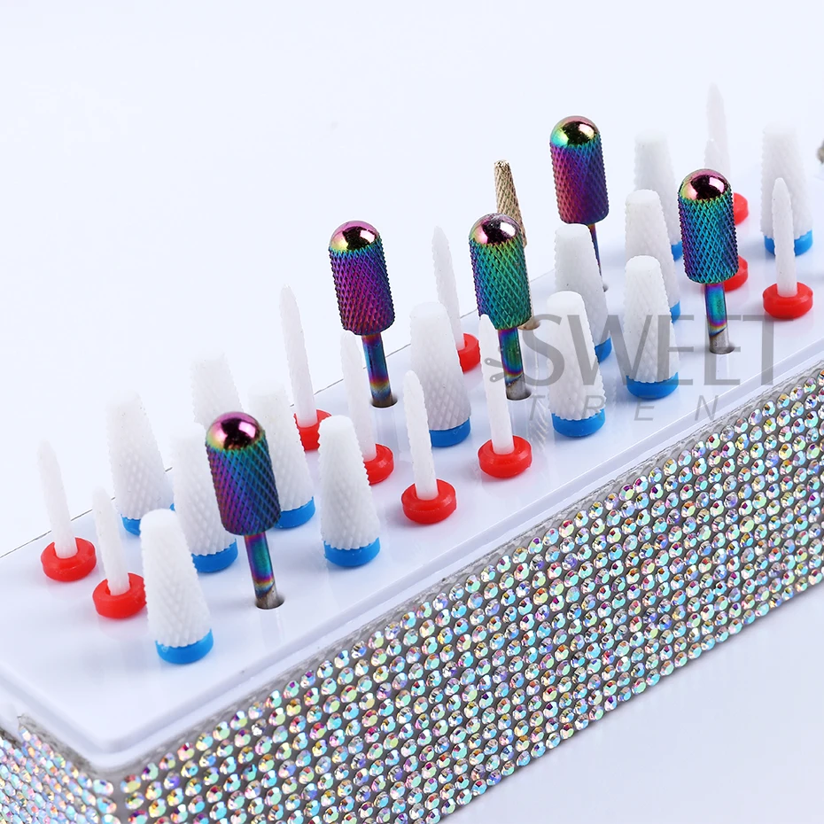 Caja de almacenamiento de brocas para uñas, 30 agujeros, soporte para fresa de manicura, soporte de exhibición para taladro de uñas, estante de exhibición, herramientas de accesorios para uñas