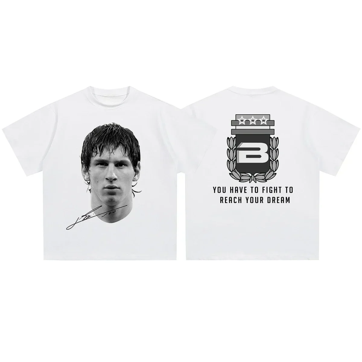 Neymar Cristiano Ronaldo American Football Star Stampa T-shirt a maniche corte Abbigliamento donna Stampa Moda Uomo Tee