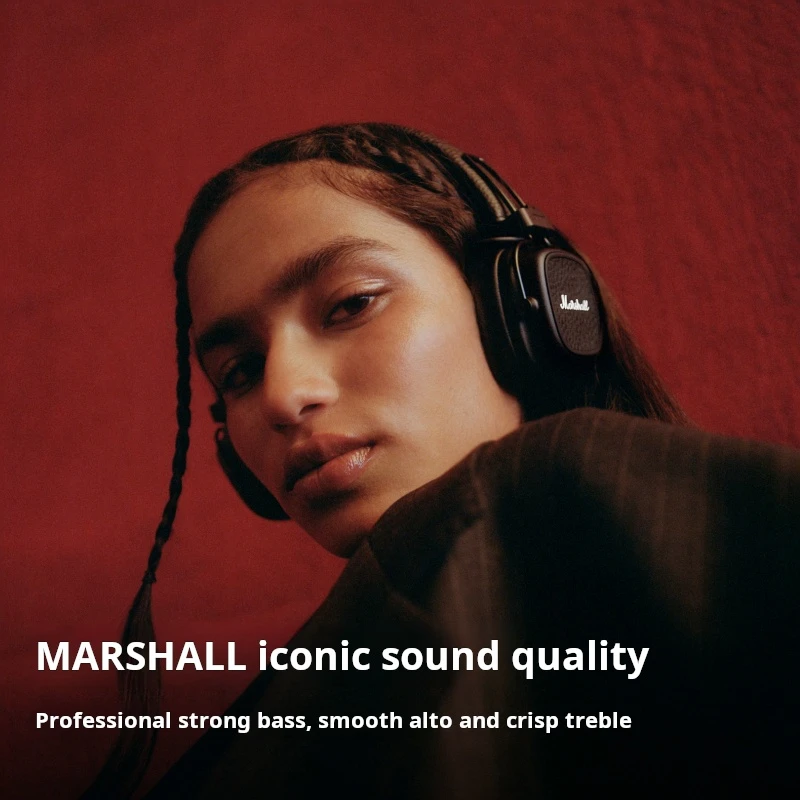Original Marshall Major V 5 Wireless Bluetooth Headphones Classic Earphones Deep Bass Foldable Pop Rock Retro Music Mic Headset