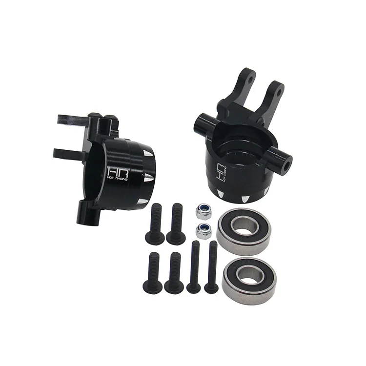 Hot Racing heavy duty aluminum Graphite steering blocks with carbon fiber steering arms for 1/8 Traxxas Sledge