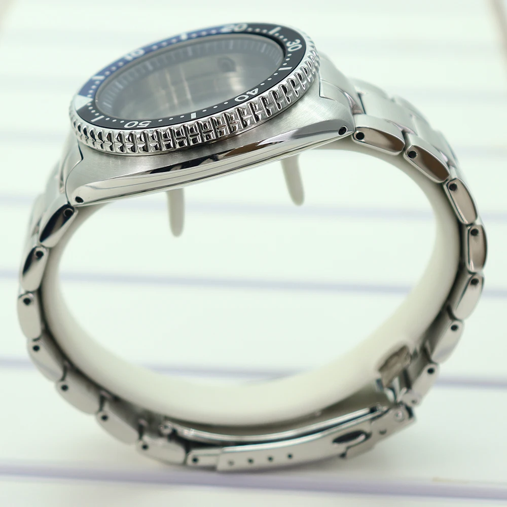 NH36 45mm Waterproof Watch Cases 316L stainless Steel Bracelet Sapphire Crystal For Seiko NH35 NH36 NH34/38 Movement 28.5mm Dial