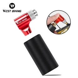 WEST BIKING Portable Bike Pump Air CO2 Inflator Insulated Sleeve Bicycle Accessories Schrader & Presta Valve Mini Bicycle Pump