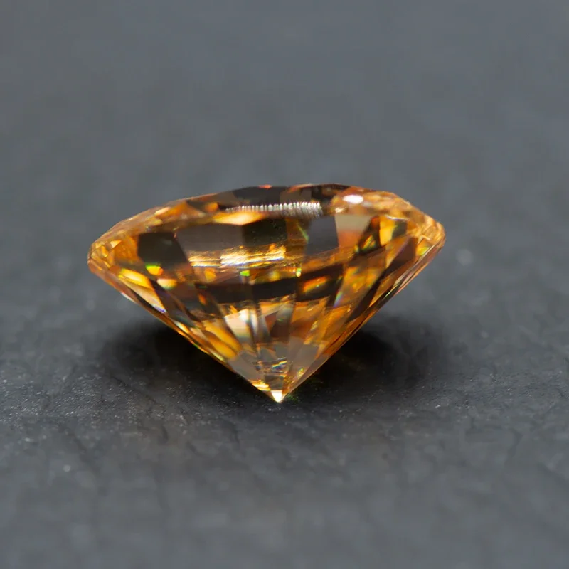 Moissanit-Stein Champagnerfarbe Ovaler Schliff Synthetischer Laborgezüchteter Edelstein Diamant-Schmuckherstellungsmaterialien Mit Zertifikat – Detail 5