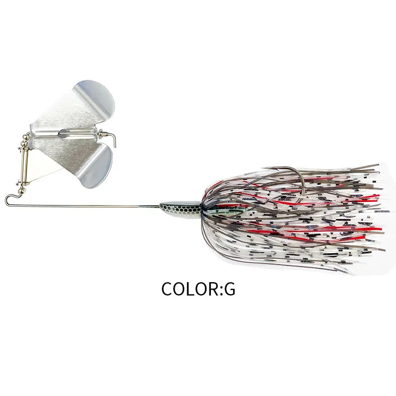 14.8g/ 25.3g Head Jig with Silicone Skirt Spinnerbait Rubber Metal Head Blade Saltwater Japanese Lure Chatter Carp Fishing Pesca