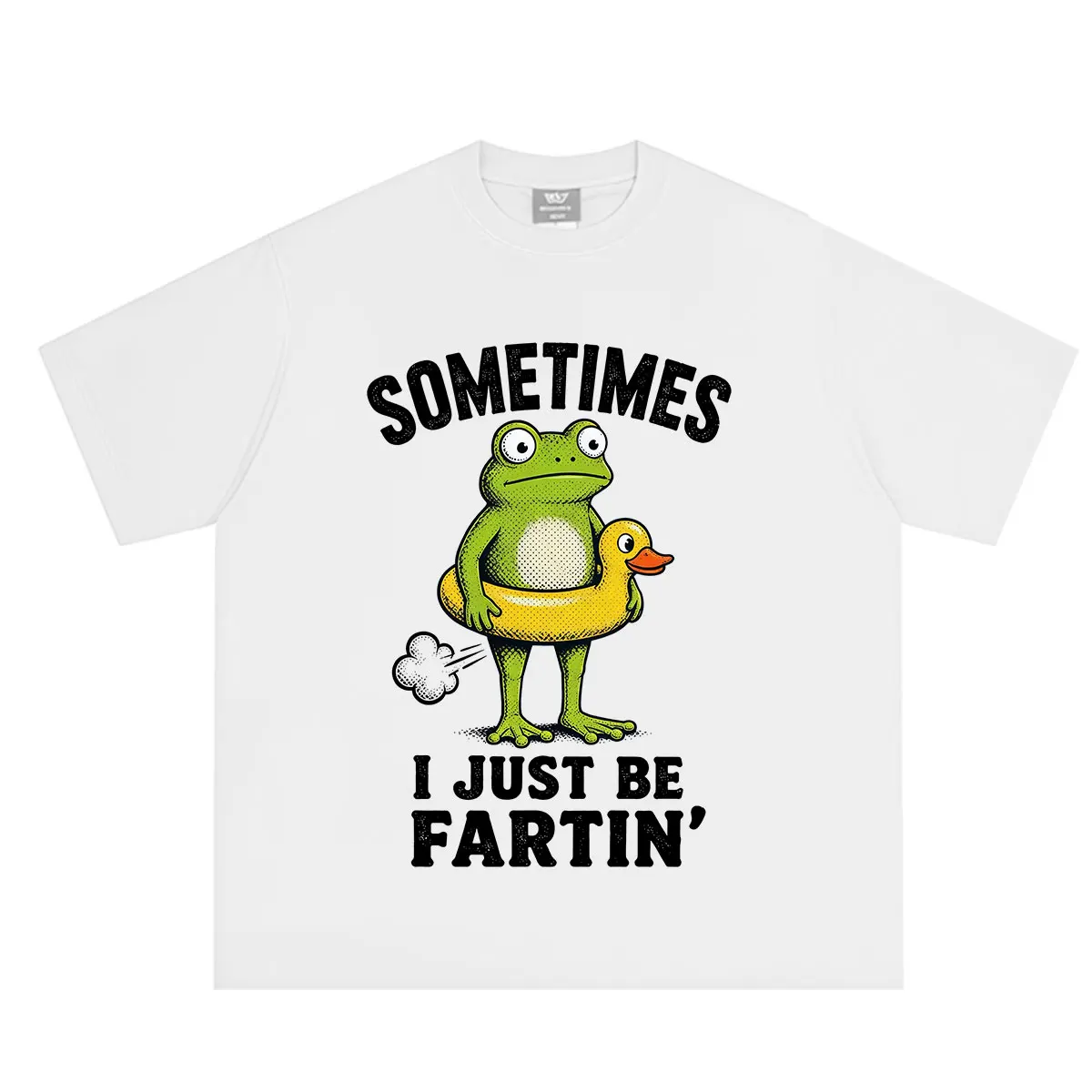 Sometimes I Just Be Fartin Funny Frog with Duck Float Graphic Tshirt Men Women Retro Humor T Shirt Fashion Casual Cotton T-shirt