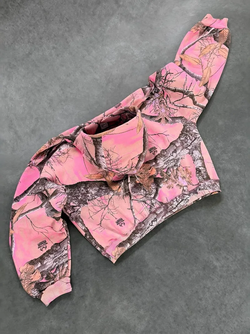 الشارع Sle التمويه هوديي مجموعة فضفاضة تناسب ex العصرية طباعة ملابس خارجية المرأة الرجال aphic البلوز لباس غير رسمي #2