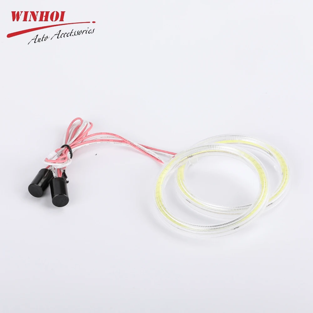1PC COB LED Angel Eyes Bulb Halo Ring Lamp 12-24V Fog Light Car Daytime Running Light DRL Decorative Lights 70 80 90 100 110mm