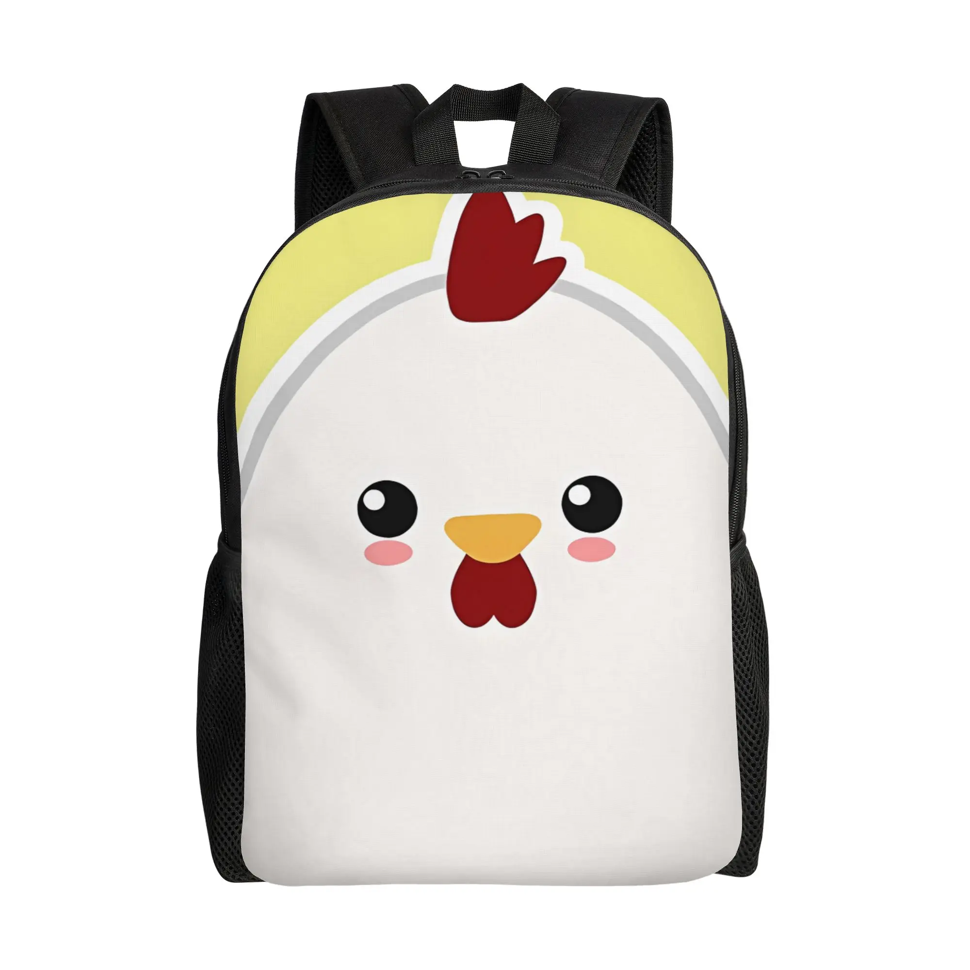 

Школьная сумка Kawaii Chicken Animal Face для мужчин, модная милая сумка-рюкзак большой вместимости для ноутбука, сезон «Снова в школу»