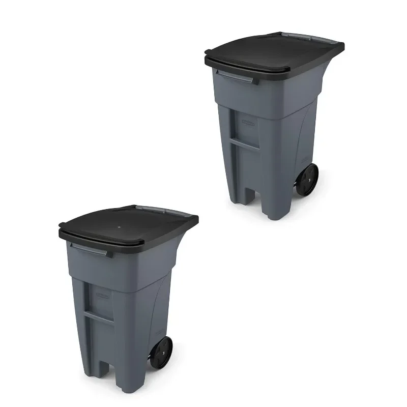 Commercial Products Rollout Heavy-Duty Wheeled Trash/Garbage