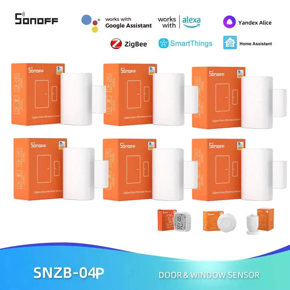 SONOFF ZigBee Door Sensor Temperature Humidity Sensor SNZB-02D SNZB-04P Support Alexa Google Home Assistant Mqtt Smartthings Hub