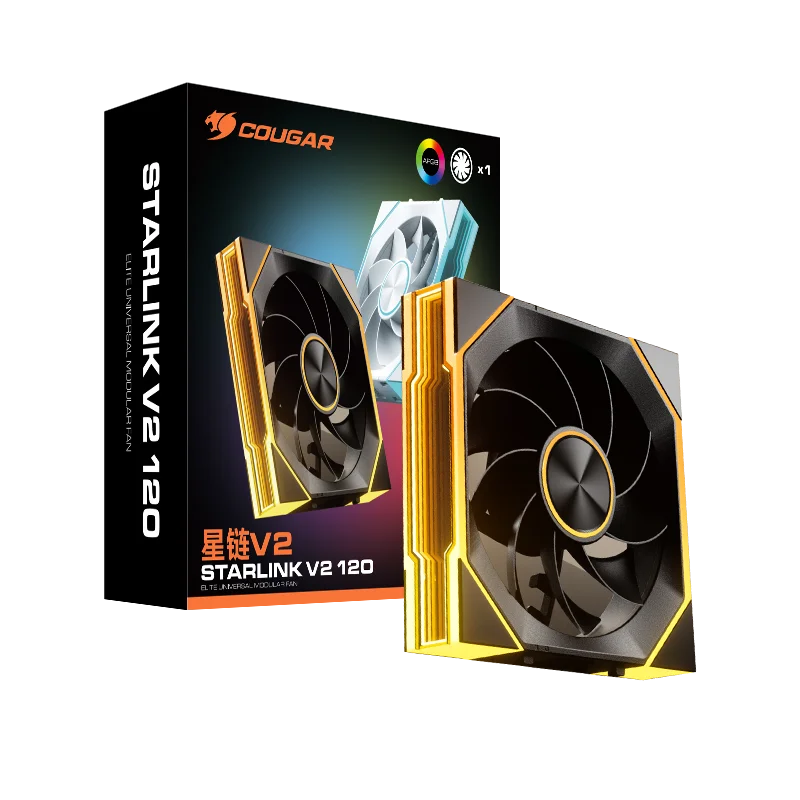 

Bone plus star chain V2 computer office chassis 12CM silent 5V3 pin ARGB Shenguang synchronous PWM building block fan