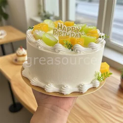 Artificial Food Caramel Sea Salt Cream Cake Whipped Biscuit Birthday Caramel Yummy Cute 6inch Earl Grey Tea Bake Decor Gift Joy