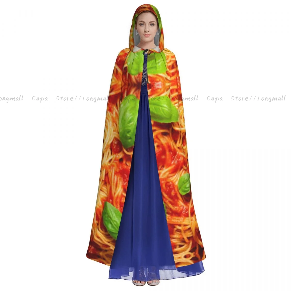 Cosplay Medieval Costumes Butter Tomato And Onion Pasta Hooded Cloak Capes Long Robes Jackets Coat Carnival