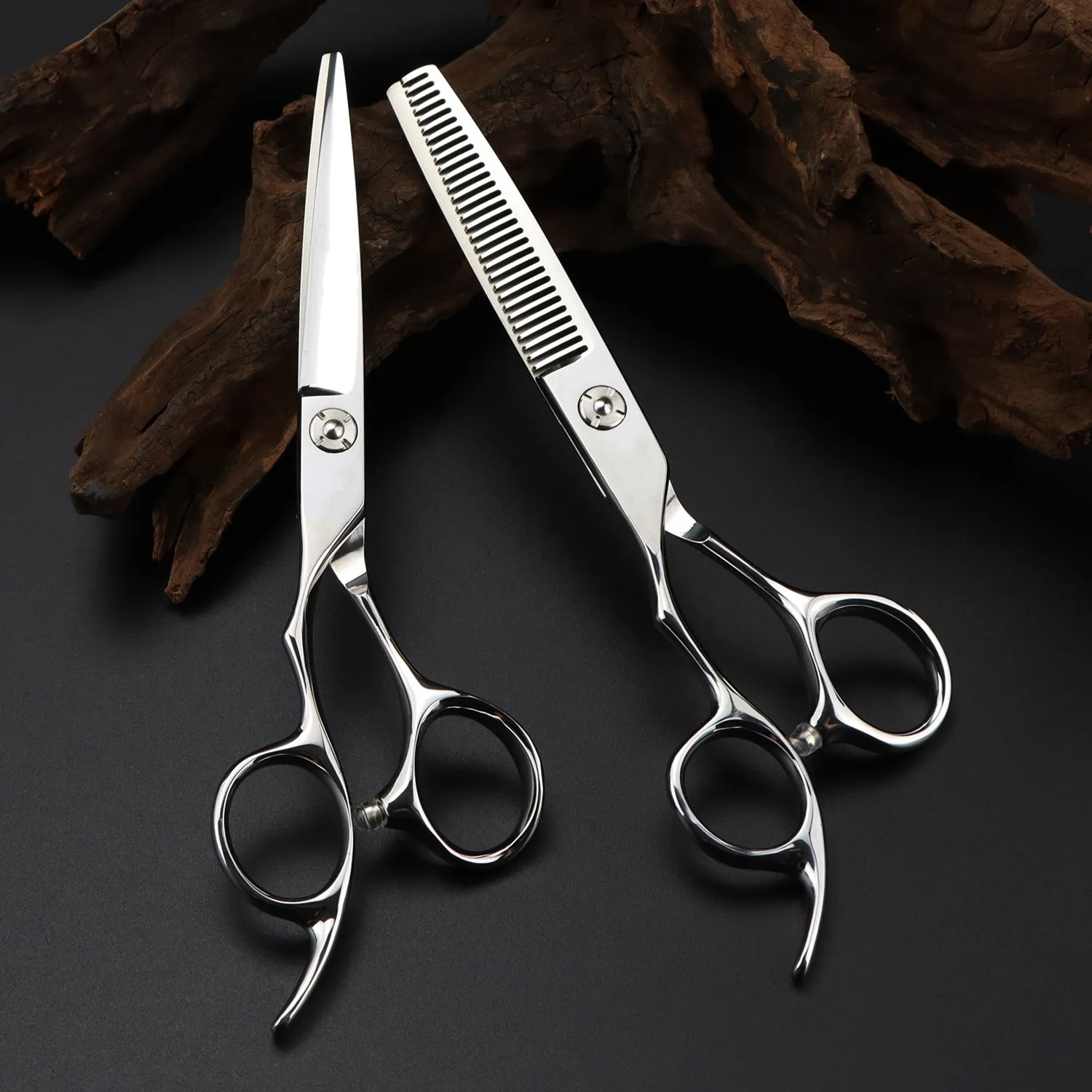 

Professional JP440c Steel 6 '' Left handed hair scissors haircut thinning barber makas hair cutting shears hairdresser scissors