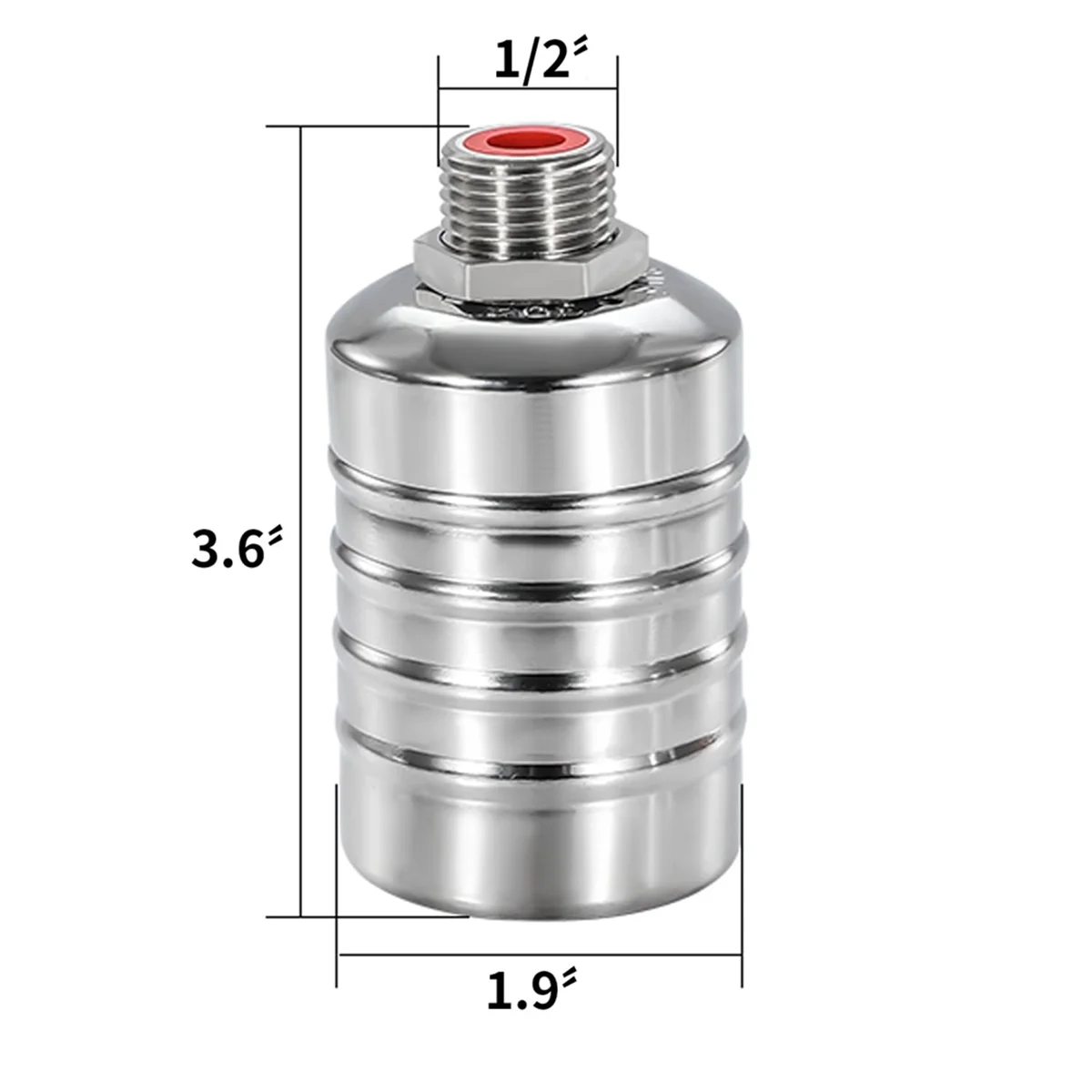 Válvula de flotador de agua de 1/2 pulgadas a 3/4 pulgadas, válvula de flotador de acero inoxidable, válvula de flotador con controlador de nivel de agua completamente automática