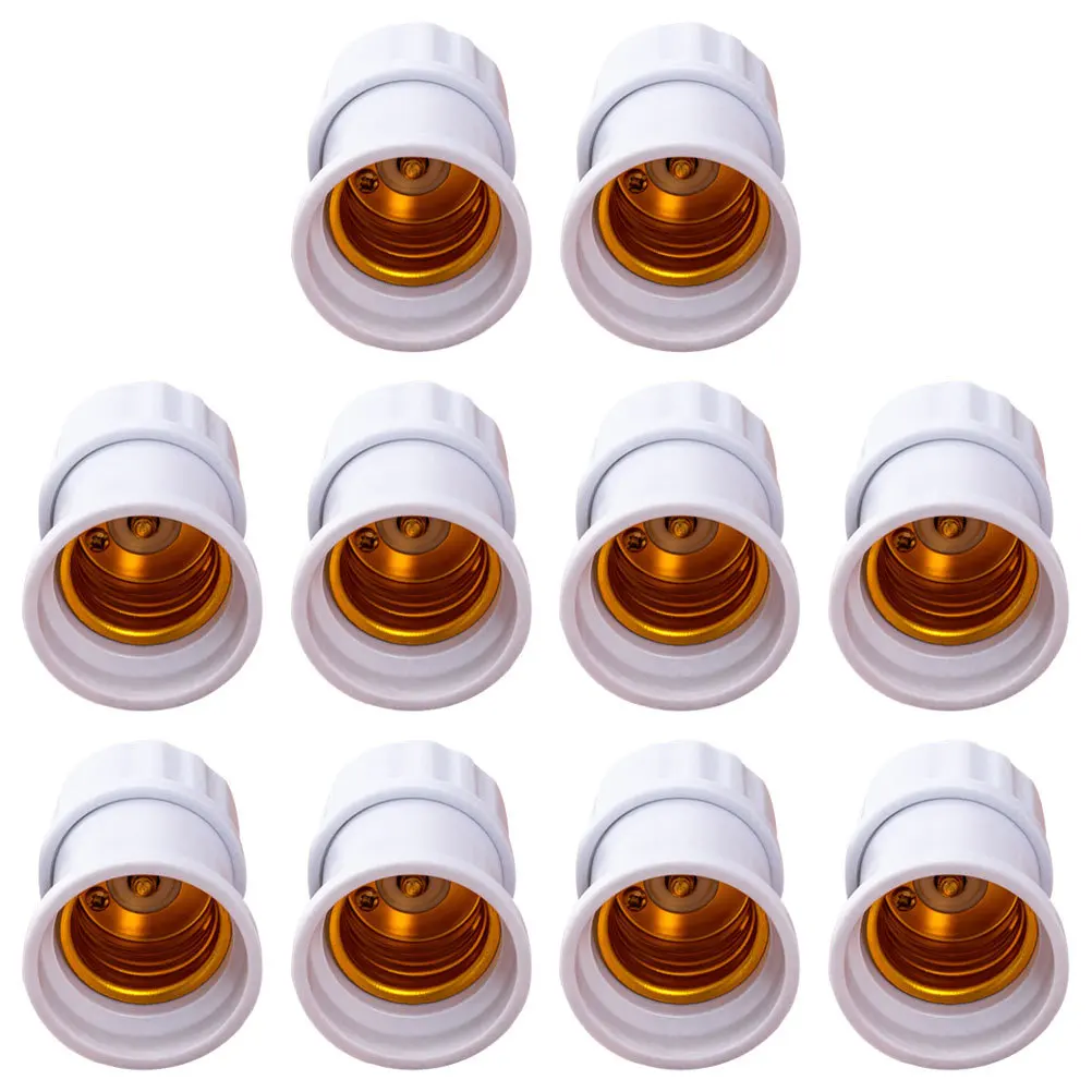 

10Pcs Ceramic White Insulation E27 Light Holders Screw Socket Pendant Ceiling Lamp Base Home Lighting E27 Light Head