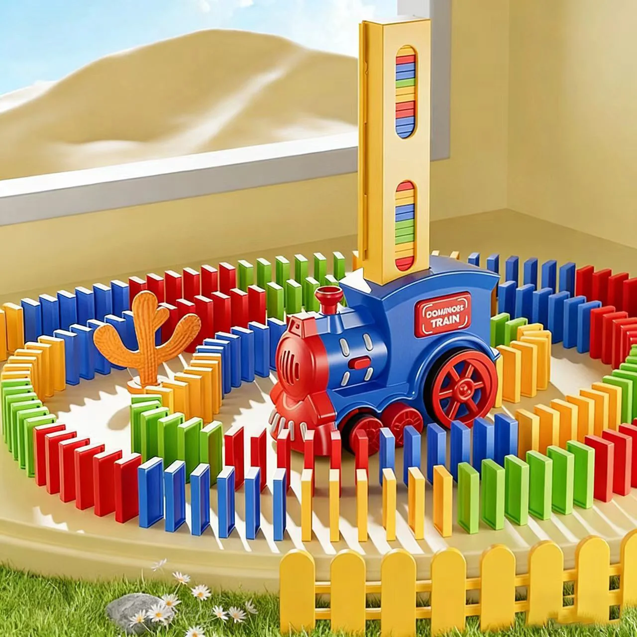 Voiture électrique, blocs de construction, petit train à émission automatique de cartes, jouets de puzzle pour enfants, cadeaux pour garçons et filles