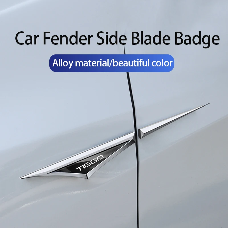 Car Door Side Fender Blade Metal Logo Badge Decal Sticker for Chery Tiggo 2 3 4 5 6 7 8 3X 5X Pro T11 5X Glx 7 Auto Accessories