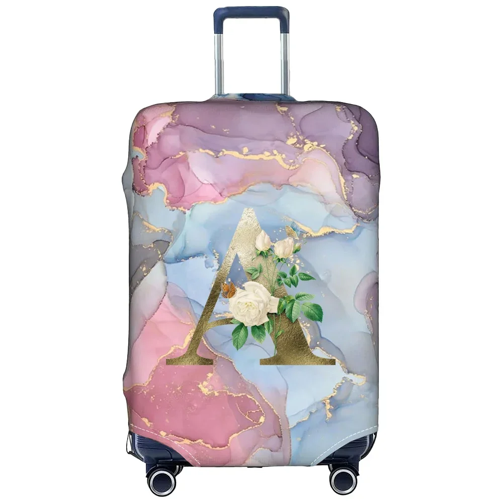 Stretch Fabric Luggage Cover Suitcase Protector Baggage Case for18-32 Inch Suitcase Case Golden Flower Series Travel Organizer