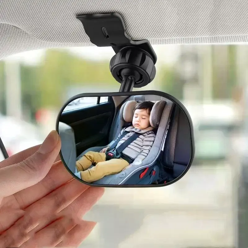 Car Rearview Mirror Wide View Safety Mirror For Windshield Infant Car Seats Clear Reflection 360-Degree Rotatable Adjustable