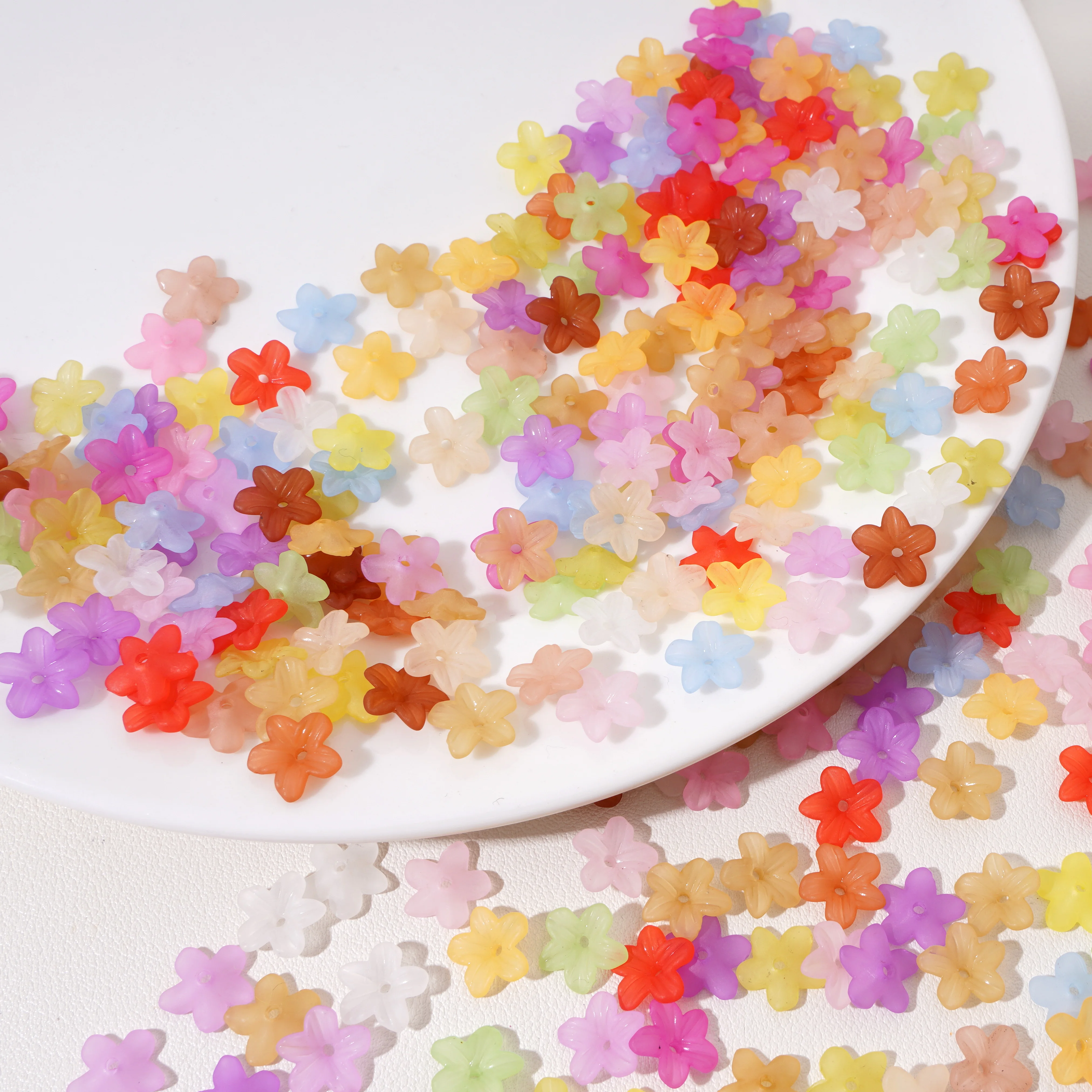 5/10 g bunte Blumen-Acrylperlen, Schmuckherstellung, Charms, Armband, Halskette, Ohrringe, DIY-Zubehör, Schmuckmaterialien