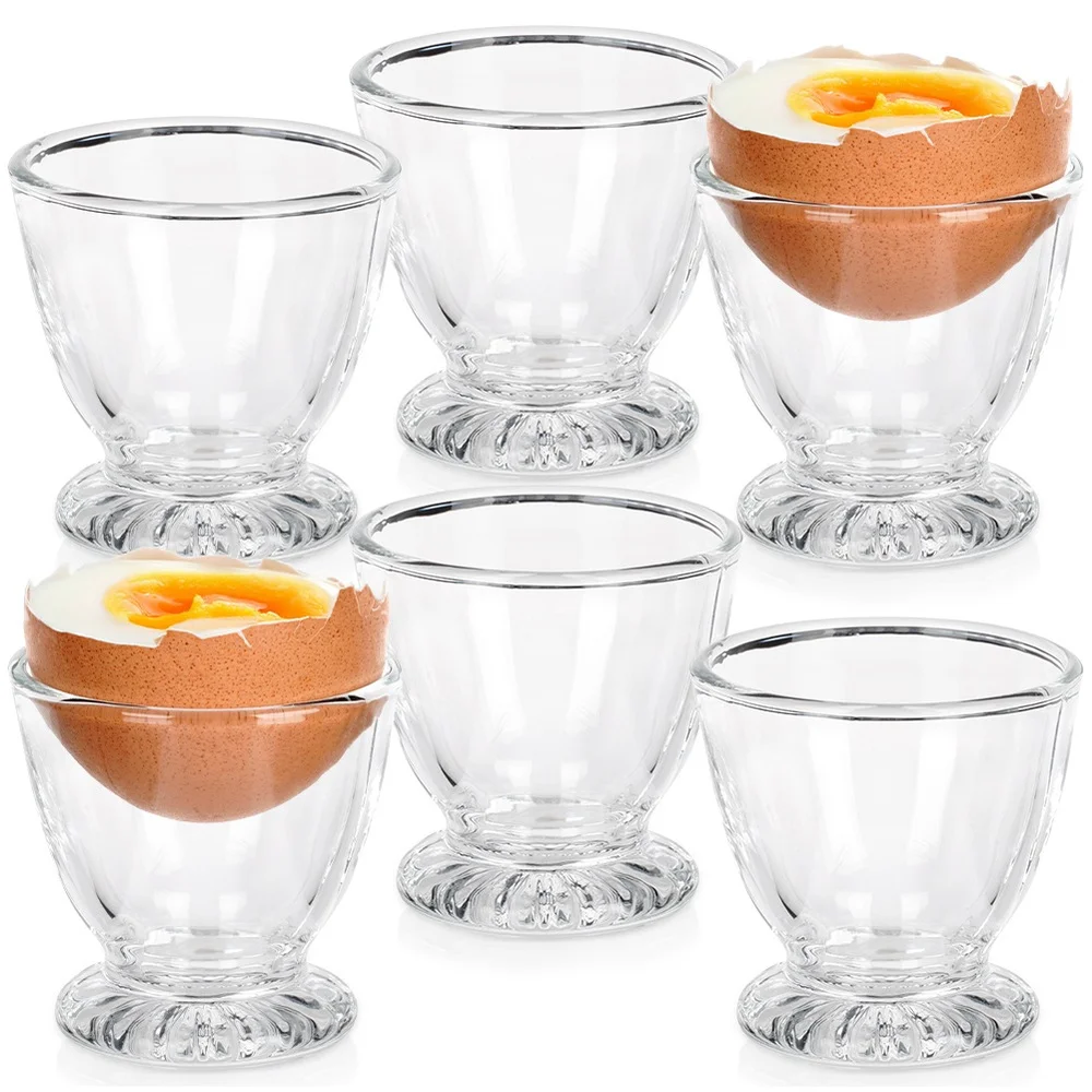 Eierhouder van glas, 6 stuks