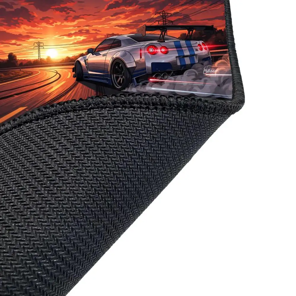 Podkładka pod mysz Racing GTR Sports Car Cartoon Lockedge Duża podkładka gamingowa pod mysz komputerową Mata pod klawiaturę i mysz dla graczy na biurko PC