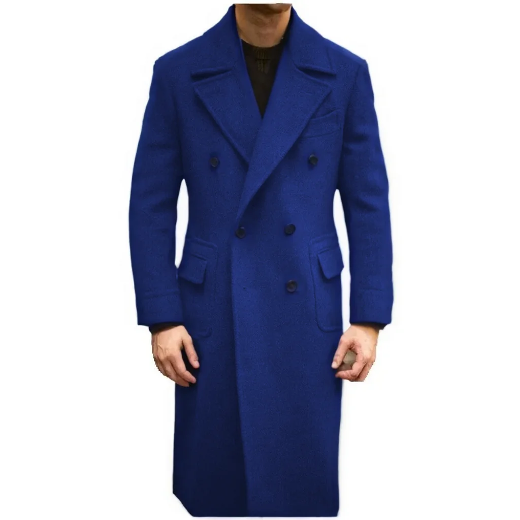Elegant Winter Suits for Men, Brown Jacket with Double Breasted and Notch Lapel, Men\'s Woolen Coats，Advanced Customization