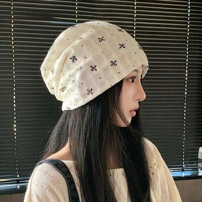 Postpartum Cap Spring Autumn Maternity Hat Small Package Head Bulk Cotton Pregnant Women Overhead Cap  Knot Casual S...
