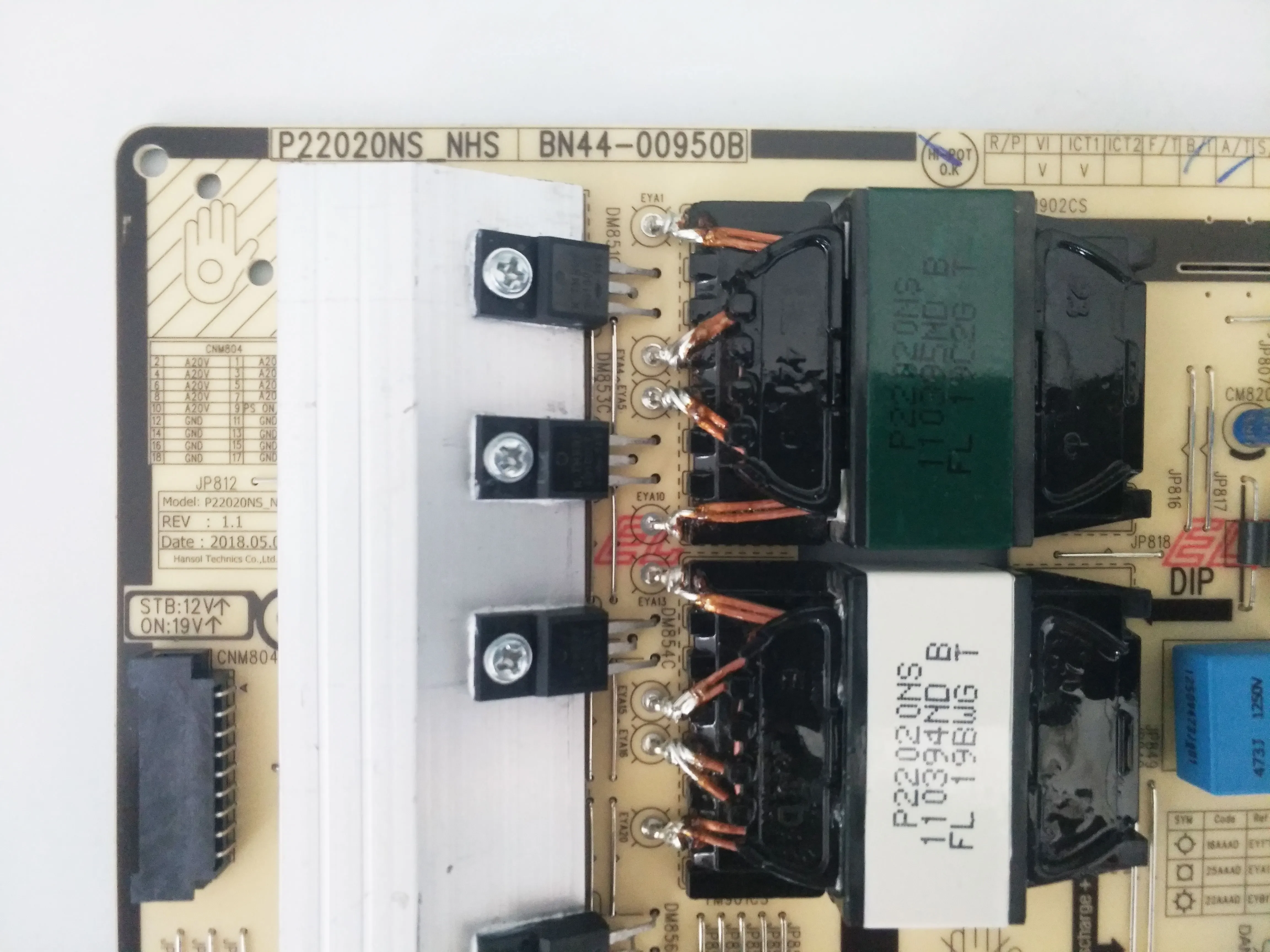 New BN44-00950B = BN44-00950A P22020NS_NHS Power Supply Board is for LC43J890DKC LC49J890DKN LC43J890DKN LC49J890DKU LC43J890DKU