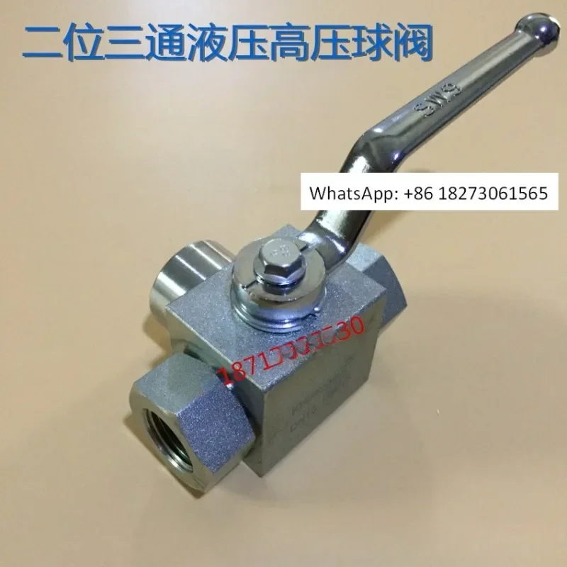 Internal thread high-pressure hydraulic two position three-way ball valve KHB3K-G1/4 3/8 1/2 3/4 G1 valve 6 points