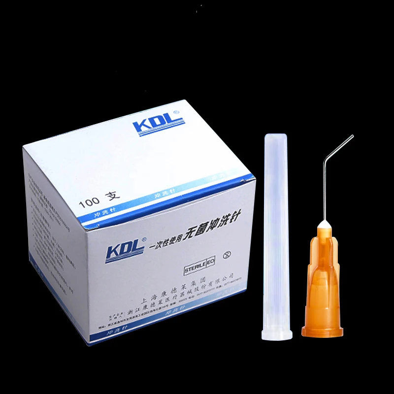 Conde lai disposable sterile eye lacrimal passage irrigation needle Angular straight dental irrigation needle