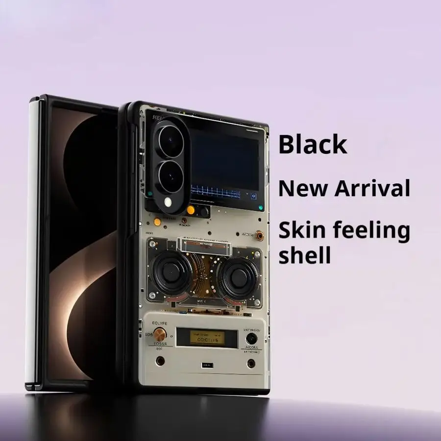 Case for Samsung Galaxy Z Fold8 Wide Z Fold 8 ZFold8 ZFold Wide Luxury Phone Cover Retro Music Radio